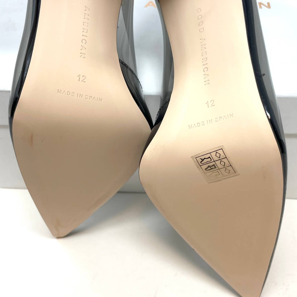 Good American Cinder-F*CKING-RELLA Pump In Light Smoke Size 12 New - Picture 13 of 15